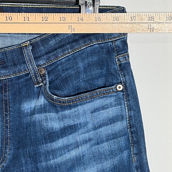 7 for all mankind Luxe Performance Cropped Slim Dark Jeans 34 - Picture 5 of 10